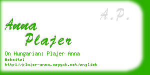 anna plajer business card